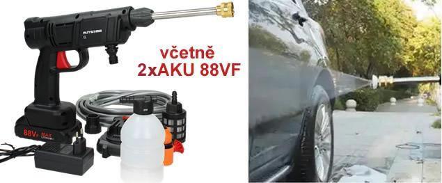 AKU tlakový čistič 60bar 150PSI včetně 2ks baterie WT-008